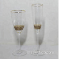 Diamond Glasses Wine Rimed Glasses Set